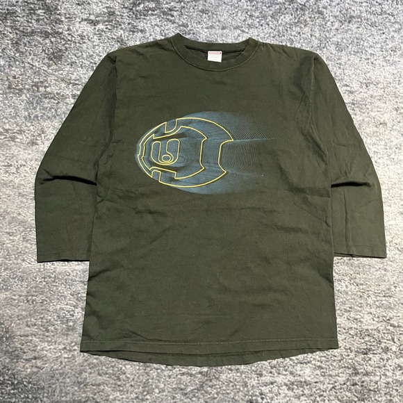 UnionBay Longsleeve Shirt Mens Large Green Vintage Y2K 2000s Grunge Skater Surf - Picture 3 of 9